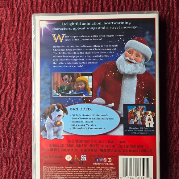Elf on the Shelf "Elf Pets Santa's St. Bernard's Save Christmas" DVD Movie (NWT) - Picture 2 of 2
